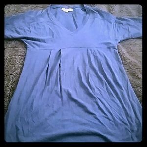 Navy blue, v-neck t-shirt dress